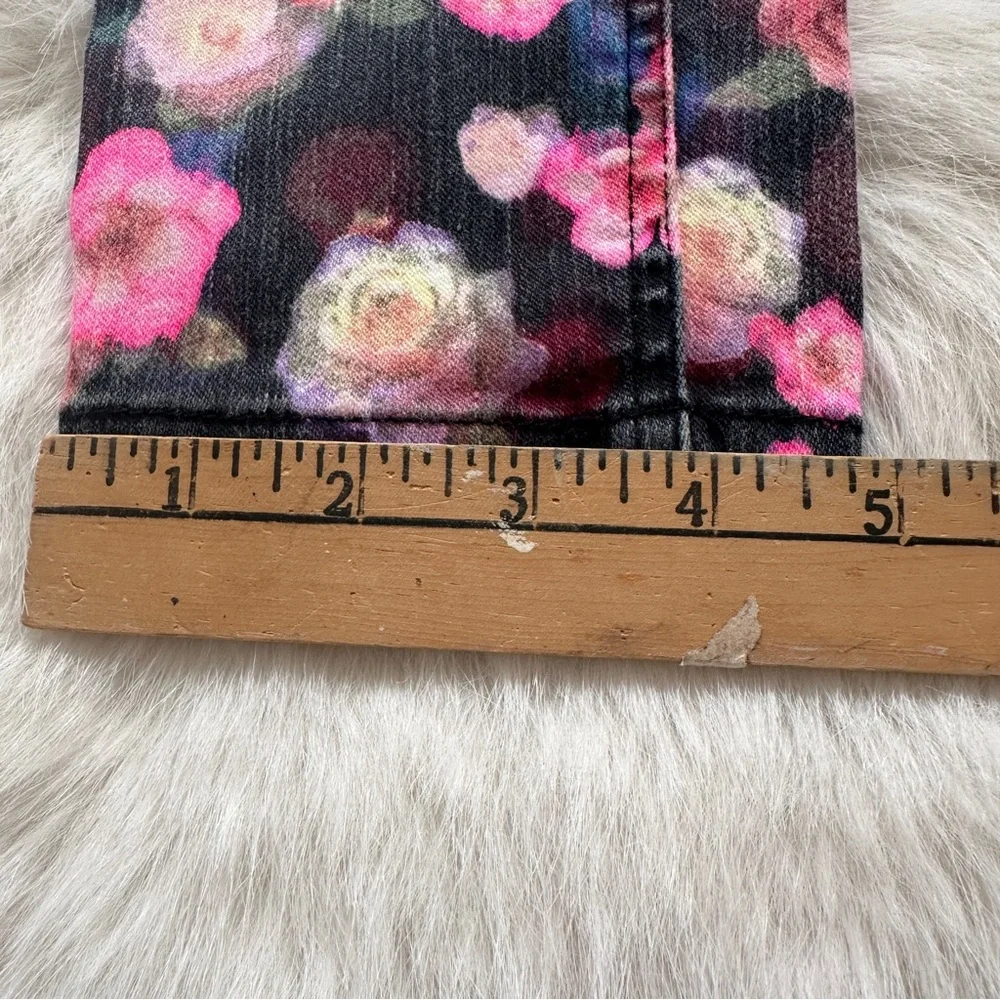 Justice floral print skinny jeans size girls 10 - Picture 10 of 11
